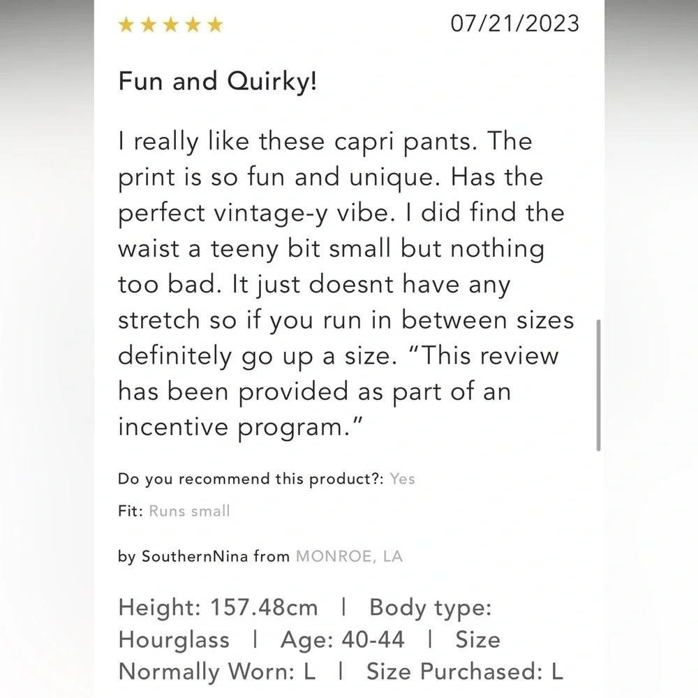 Anthropologie NWT Tiny Twilight Capri Pants size S. - Picture 9 of 16